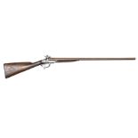 A DB 12 bore underlever PF sporting gun, by J H Crane (Birmingham & London 1863-79), 46” overall,