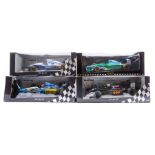 4 Pauls Model Art 1:18 Grand Prix series Formula 1 racing cars. Michael Schumacher Collection