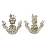 2 all WM cap badges of The Loyal N Lancashire Regt, Vic and KC. VGC Plate 6 Part II of a Private