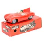 Solido Jaguar ‘D’ Type. An unusual example in cheery red, RN7. Boxed. Vehicle VGC-Mint light