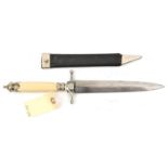 An assembled dagger, DE blade by Alcoso Solingen, WM crossguard, composition grip with ornamental
