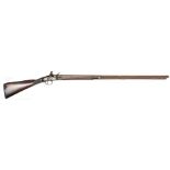 A late 18th century single barrelled 16 bore flintlock sporting gun by Abraham Weston of Lewes, 52”,