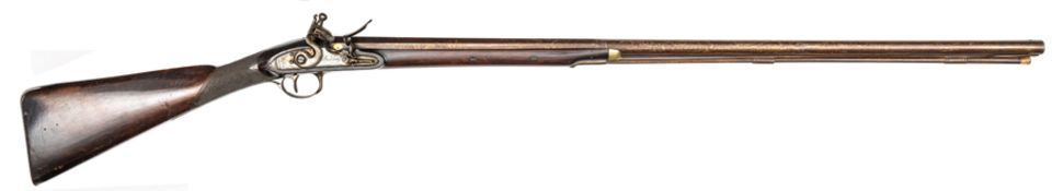 A late 18th century single barrelled 16 bore flintlock sporting gun by Abraham Weston of Lewes, 52”,