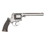 A 5 shot 54 bore Adams Model 1851 self cocking percussion revolver, 11½” overall, barrel 6¼”, the
