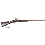 An early 10 bore Brown Bess Long Land pattern type flintlock musket, reconverted from percussion,