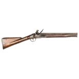 A 10 bore EIC flintlock musket cut down for use as a musketoon, 32½” overall, barrel 17” with