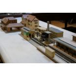 7 scratch-built N gauge line side buildings by the Rev. Edward Beale. Including a through station