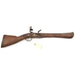 A small Turkish flintlock blunderbuss, 21½” overall, swamped steel barrel 12” decorated with