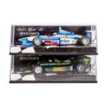 10 1:43 Minichamps Formula 1 racing cars. Lotus 98T 1986 RN11 J. Dumfries. Sauber Ford C14 Red