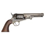 A 5 shot .36” Manhattan Fire Arms Co “Navy” percussion revolver, with 5” barrel, number 67266 on all