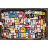 A large quantity of Matchbox vehicles. Including racing cars, 4x4 vehicles, recovery trucks,