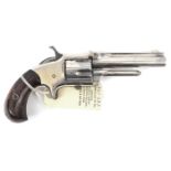 A 5 shot .32” RF Deringer SA revolver, 7½” overall, round barrel 3½” marked “Deringer Philada”,