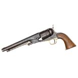 A 6 shot .44” Colt Model 1860 Army percussion revolver, number 157540 (1866) on all parts, the