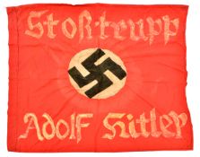 A Third Reich NSDAP double sided wall drape, 40” x 34”, with rather crudely applied central