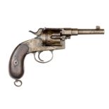 A German 6 shot 10.6mm Model 1883 single action ordnance revolver, number 9517, the frame stamped