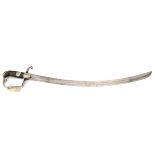 A continental light cavalry trooper’s sword, similar to British 1796 pattern, heavy curved