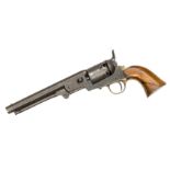 A contemporary Belgian made 6 shot .36 Colt Model 1851 Navy percussion revolver, number 15316, the