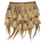A most interesting “double sporran” apron, goats hair with 12 tassels in scarlet cloth sockets,
