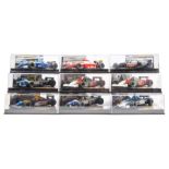 20 ONYX 1:43 F1 racing cars. 3x Williams Renault – FW15B A. Prost, FW17 D. Coulthard and an FW18