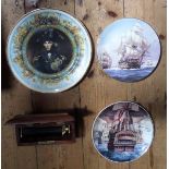 A limited edition plate “The Battle of Trafalgar”; 3 other Nelson commemorative plates; a similar