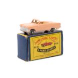 A scarce Matchbox Series Ford Zodiac Convertible (39a). An example with pale peach body and light