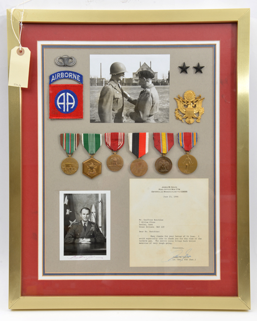 USA: a display of 6 medals: European, African, Middle East campaign; Army Commendation; Army Good