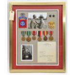 USA: a display of 6 medals: European, African, Middle East campaign; Army Commendation; Army Good