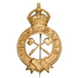 A good OR’s brass puggaree badge of the 128th Pioneers, brooch pin. VGC Plate 1 From a Private