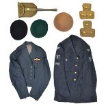 An RAF SAC Radio Operator’s service dress jacket, factory label d 1952, with insignia and KC