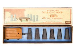 A rare early Hornby Series Meccano ‘Miniature Milk Cans with Truck’ (Set No.2) for 0 gauge railways.