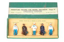 A Dinky Toys Miniature Figures for Model Railways Set No.5, ‘Train and Hotel Staff’. Comprising of 5