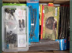 A small quantity of OO railway items by Bachmann, Hornby, Lima, Peco, Metcalfe, etc. A Hornby