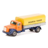 A Tekno Scania-Vabis LS76 normal control 6 wheel truck. In Scania-Vabis orange, silver, yellow and