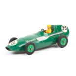 A rare Dinky Toys Vanwall Racing Car (239). Green body, an example with green plastic wheels, yellow