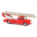 A Danish Tekno Scania-Vabis 76 normal control Fire Engine Turntable Fire Escape. In red with green