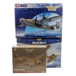 3 Corgi Aviation 1:72 scale aircraft. World War II Europe & Africa, Boeing B-17F Flying Fortress