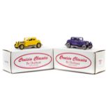 2 Durham Cruisin Classics 1932 Ford Street Rods. One in metallic purple with closed engine hood (