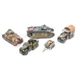 4 French Military Vehicles by Soldiers by Bob (REY). All approx 1:32 scale – a covered half-track