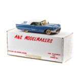 An A&S Modelmakers 1958 Ford Thunderbird Hardtop. In Winterset white/Monarch blue. Boxed. Vehicle