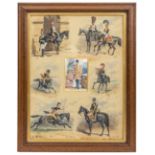 A well executed Richard Wymer watercolour of types of the Royal Horse Guards 1800-1885, 6