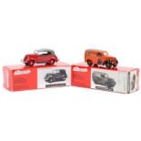 2 Somerville white metal models. Ford 5cwt van in orange India Tyres livery. Plus a Ford Anglia
