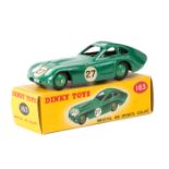 A Dinky Toys Bristol 450 Sports Coupe (163). In mid green with light green wheels. RN 27. Boxed.