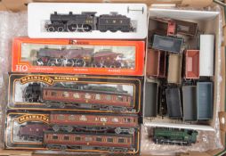 A quantity of OO railway by Mainline, Rivarossi, etc. 4x Mainline; a BR rebuilt Patriot Class 4-6-