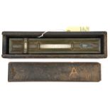 A Third Reich artillery spirit level, marked “1 Strich Auschlag C Stiefelmayer Esslingen A