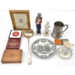 A silver plated ladle, engraved badges and “3rd Vol Battn. RWF” on stem (some wear); a pewter