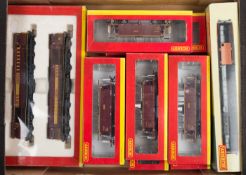 A small quantity of 00 railway by Hornby, all in EWS maroon and gold livery. A pack comprising of 2x
