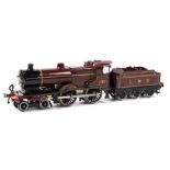A Hornby O gauge No.2 Special 4-4-0 tender locomotive. A clockwork 2- rail example finished in LMS