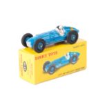 A French Dinky Toys Talbot Lago Racing Car (23H). In French racing blue, blue wheels and white