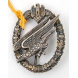 A Third Reich pattern Army Parachutists badge, of heavy good quality construction, the back of the