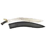 A massive tourist quality kukri, blade 30”, with pricker decoration on one side, alloy studded hilt,